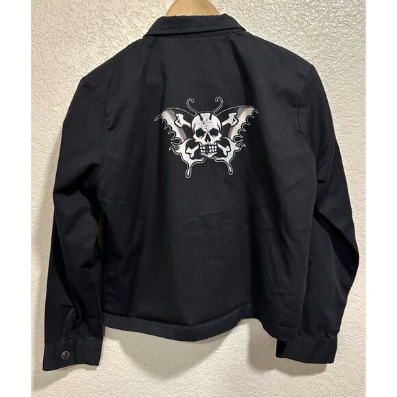 Lucky 13 Vtg 90s Black Collared Lightweight Jacket - Picture 6 of 7